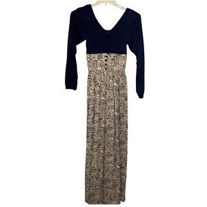 Madison Ltd Swiss Maxi Dress with Mushroom Design